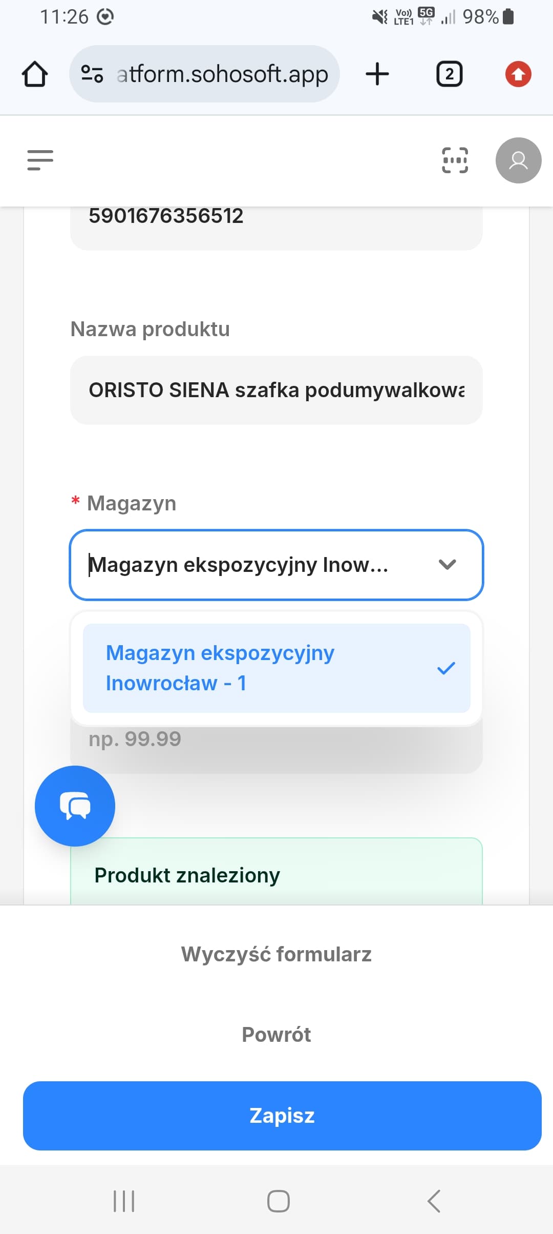 ETAP Moby Copper fi 70 ( do indywidualnej wyceny ) - Nowy z wadami Białystok